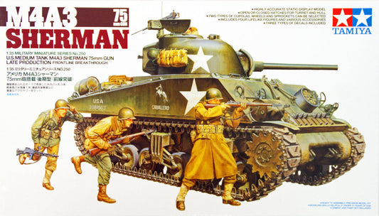 US M4A3 Sherman with 75mm Gun - 1/35 Scale Tamiya 35250