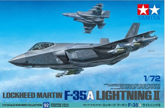 Lockheed Martin F-35A Lightning II - 1/72 Scale Tamiya 60792