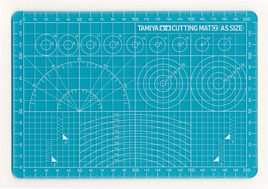 Tamiya Cutting Mat (A5 Size/ Blue) - Tamiya Tam74142