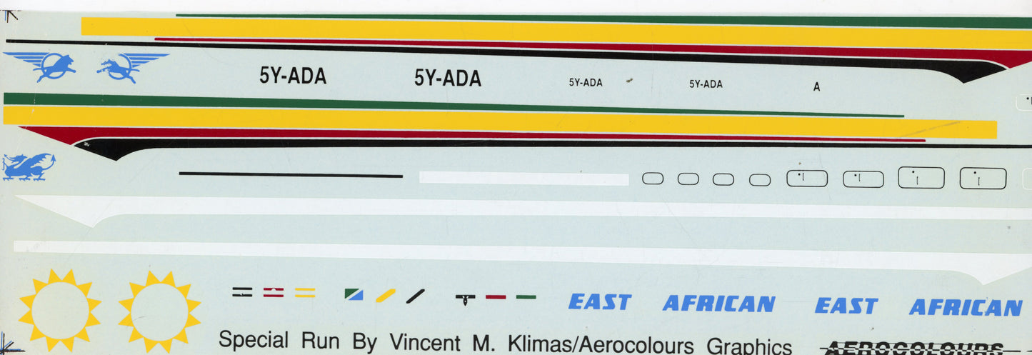 East African Airways Vickers VC10-1154 - 1/144 Scale Aerocolours TAS5101