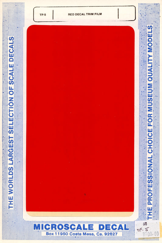 Red Decal Trim Film - Microscale Decal TF-5