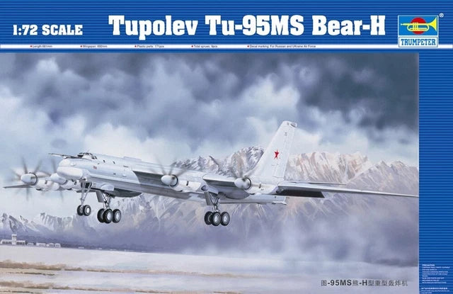 Tupolev Tu-95MS Bear H - 1/72 Scale - Trumpeter - TRU01601