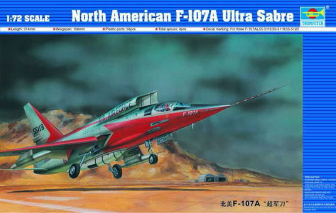 North American F-107U Sabre 1/72 Scale Trumpeter 01605