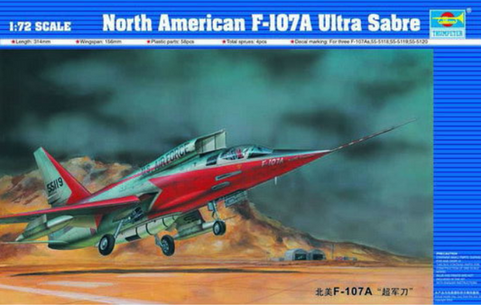 North American F-107U Sabre 1/72 Scale Trumpeter 01605