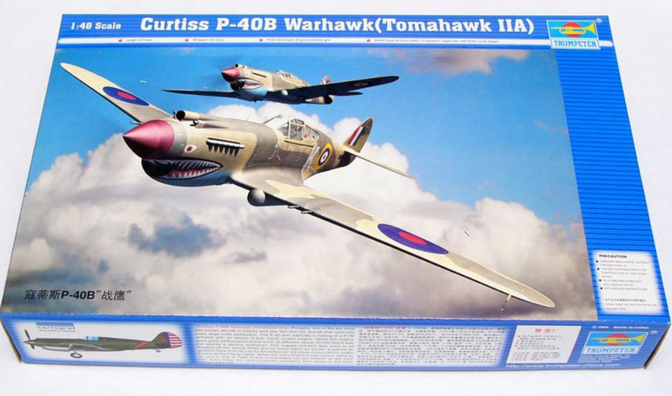 Curtiss P-40B Warhawk 1/48 Scale Trumpeter 02807