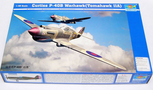 Curtiss P-40B Warhawk 1/48 Scale Trumpeter 02807