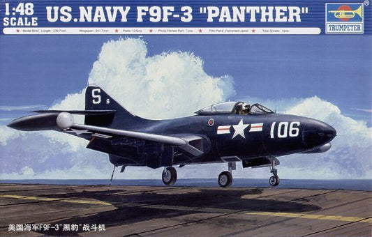 Grumman F9F-3 Panther 1/48 Scale Trumpeter 02834