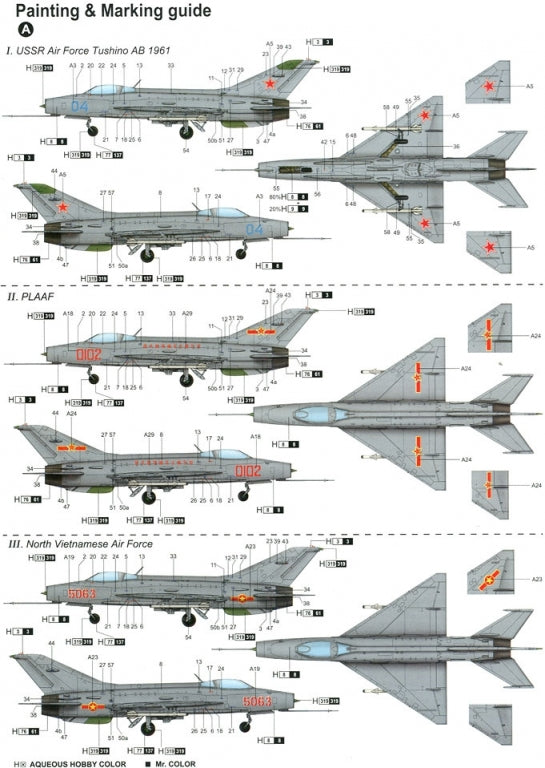 MIG-21 F-13/J-7 Fighter - 1/48 Scale - Trumpeter - TRU02858