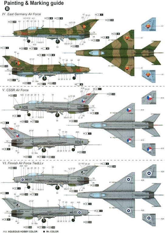 MIG-21 F-13/J-7 Fighter - 1/48 Scale - Trumpeter - TRU02858
