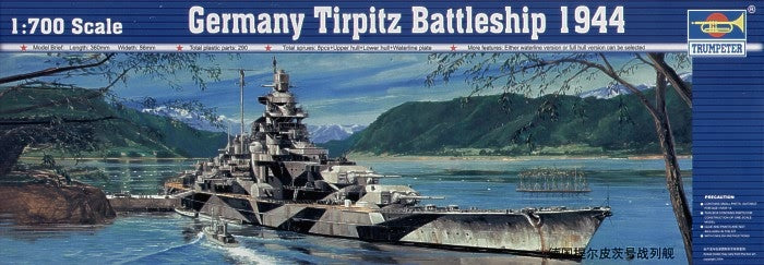 Battleship Tirpitz 1943 - 1/700 Scale Trumpeter 05712