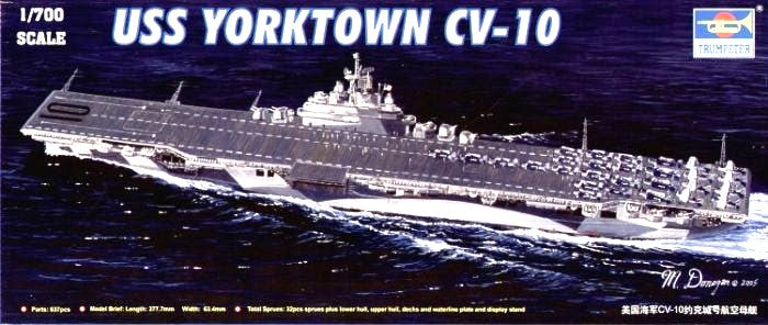 Aircraft Carrier USS Yorktown CV-10 - 1/700 Scale Trumpeter 05729