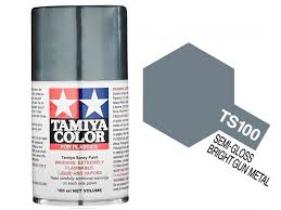 Bright Gun Metal Semi-Gloss 100ml Spray Can - Tamiya TS-100