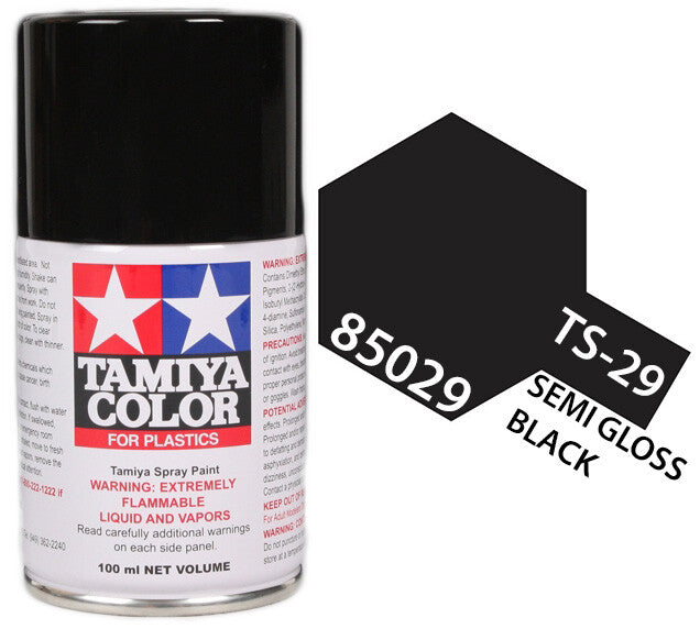 Black Semi-Gloss 100ml Spray Can - Tamiya TS-29