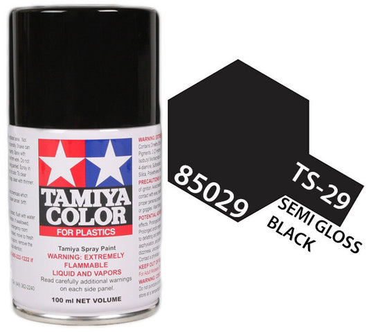 Black Semi-Gloss 100ml Spray Can - Tamiya TS-29
