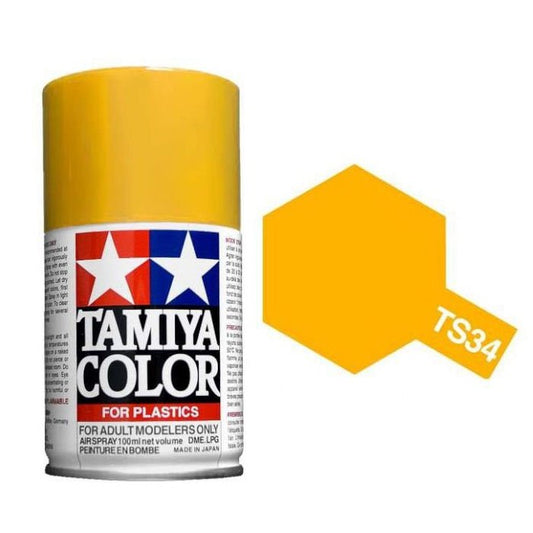 Camel Yellow Gloss 100ml Spray Can - Tamiya TS-34