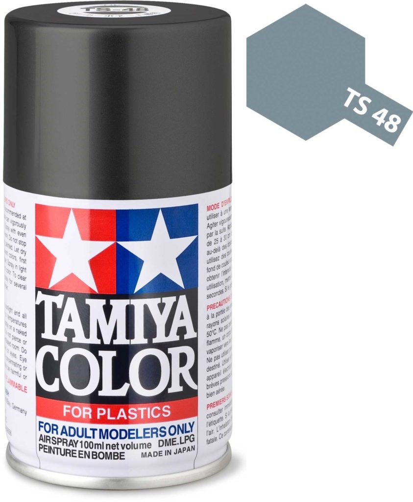 Gunship Grey Gloss 100ml Spray Can - Tamiya TS-48