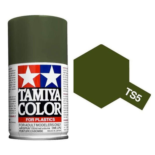Olive Drab Gloss 100ml Spray Can - Tamiya TS-5