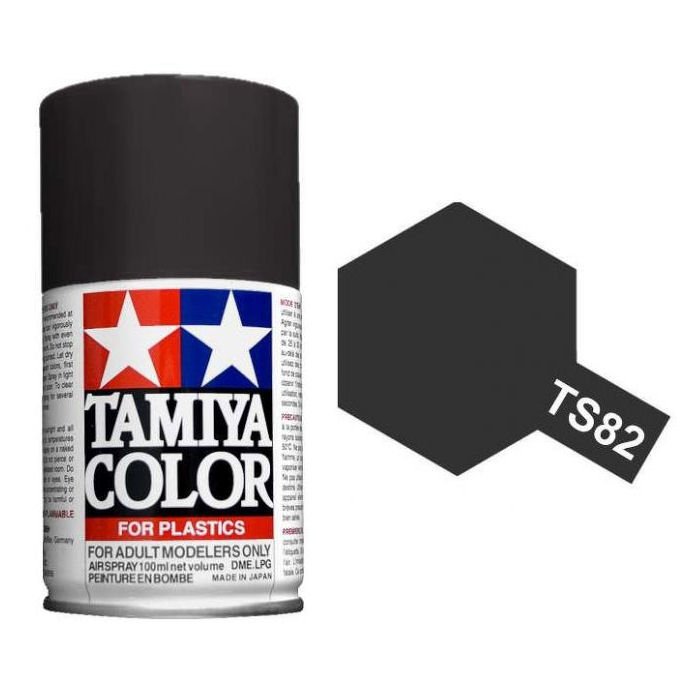 Black Rubber 100ml Spray Can - Tamiya TS-82