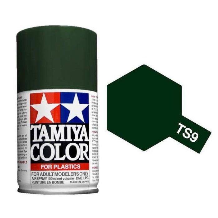 British Green Gloss 100ml Spray Can - Tamiya TS-9