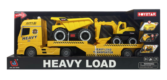 Transporter Truck w/Excavator & Dump Truck (53cm) Toy Star TS666-68F