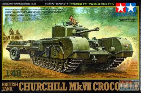 British Tank Churchill Mk.VII Crocodile 1/48 Scale Tamiya 32594