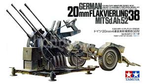 German 2cm Flakvierling 3  - 1/35 Scale Tamiya 35091