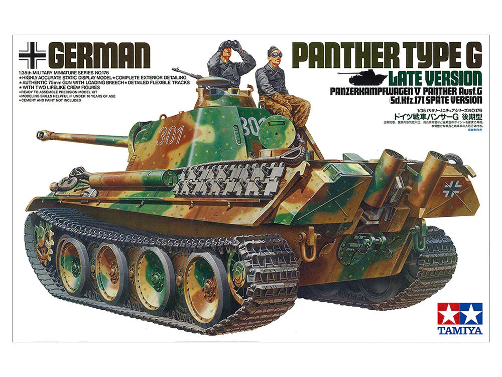 German Panther G/Late Version 1/35 Scale Tamiya 35176