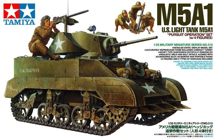 US Light Tank M5A1 - 1/35 Scale Tamiya 35313