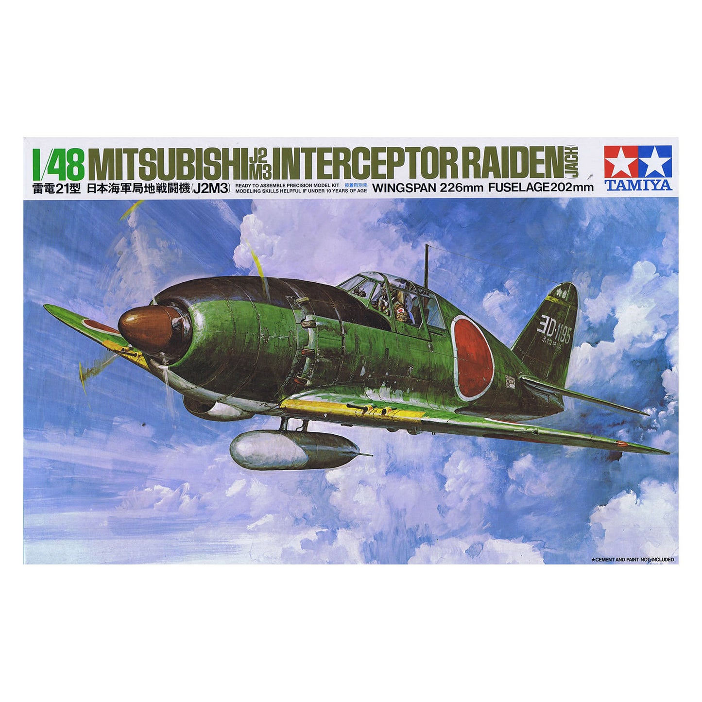 Mitsubishi J2M3 Raiden (Jack) 1/48 Scale Tamiya 61018