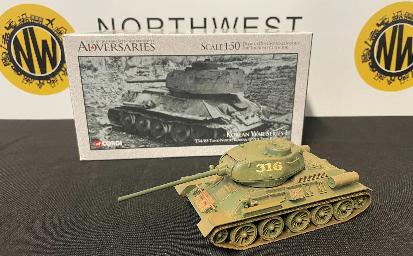 T34/85 Tank North Korean 109TH Tank Regiment 1/50 Scale Corgi US51601