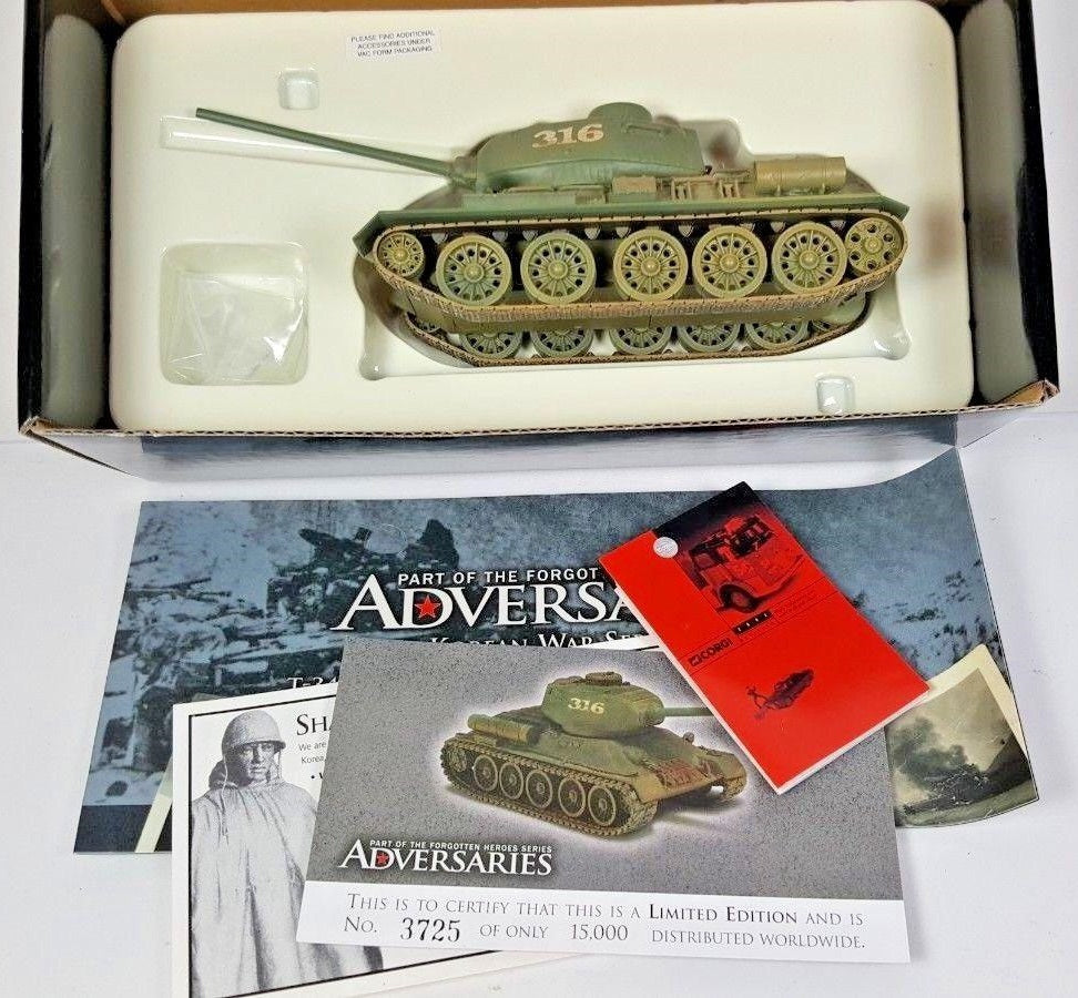 T34/85 Tank North Korean 109TH Tank Regiment 1/50 Scale Corgi US51601