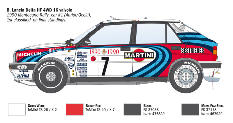 Lancia Delta HF Integrale - 1/12 Scale - Italeri - IT4709