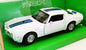 PONTIAC FIREBIRD TRANS AM WHITE 1972 -  1/24 Scale - Welly WEL24075WHITE