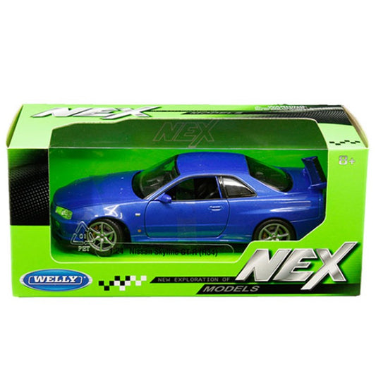 Nissan Skyline GT-R (R34) Metallic Blue - 1/24 Scale Welly 24108C-W-BLUE