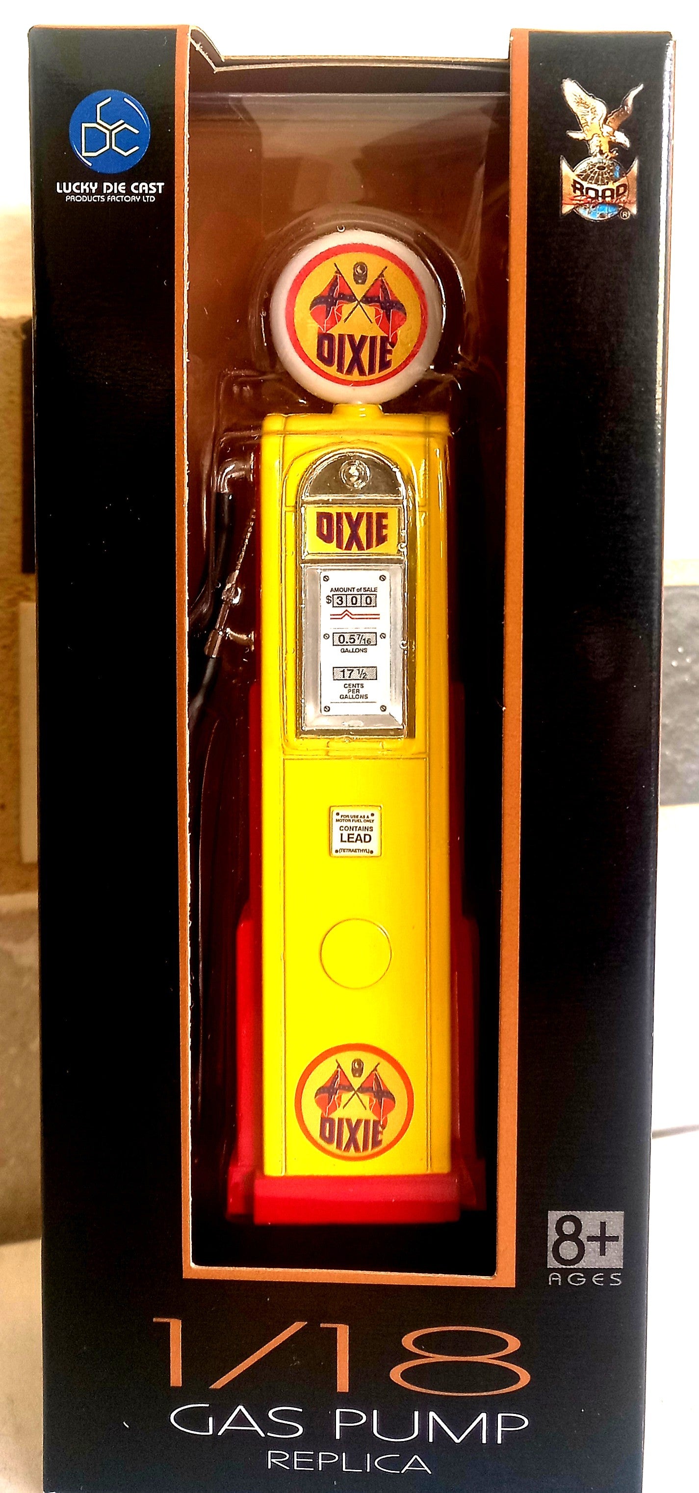 Dixie Gas Pump (Rectangular) - 1/18 Scale Yat Ming YAT98721