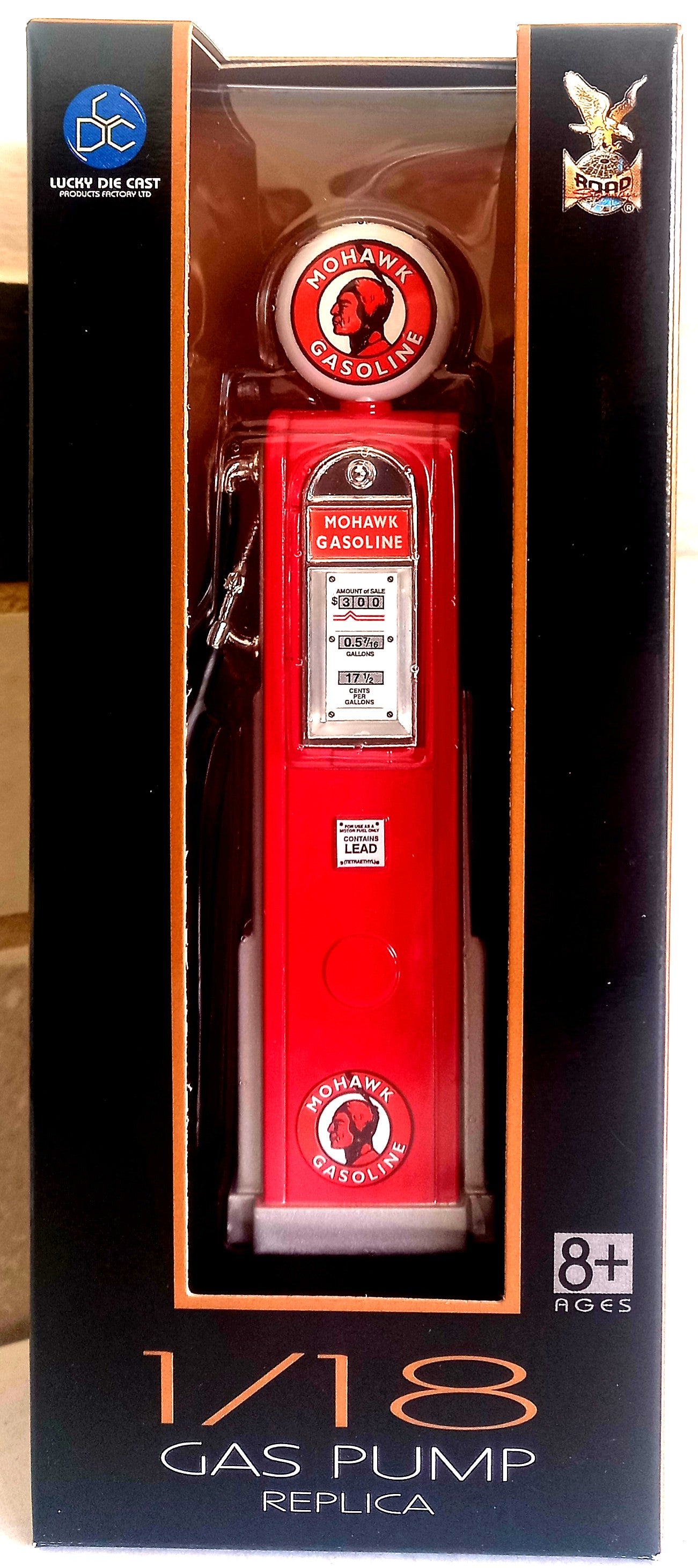 Mohawk Gas Pump (Rectangular) - 1/18 Scale Yat Ming YAT98771