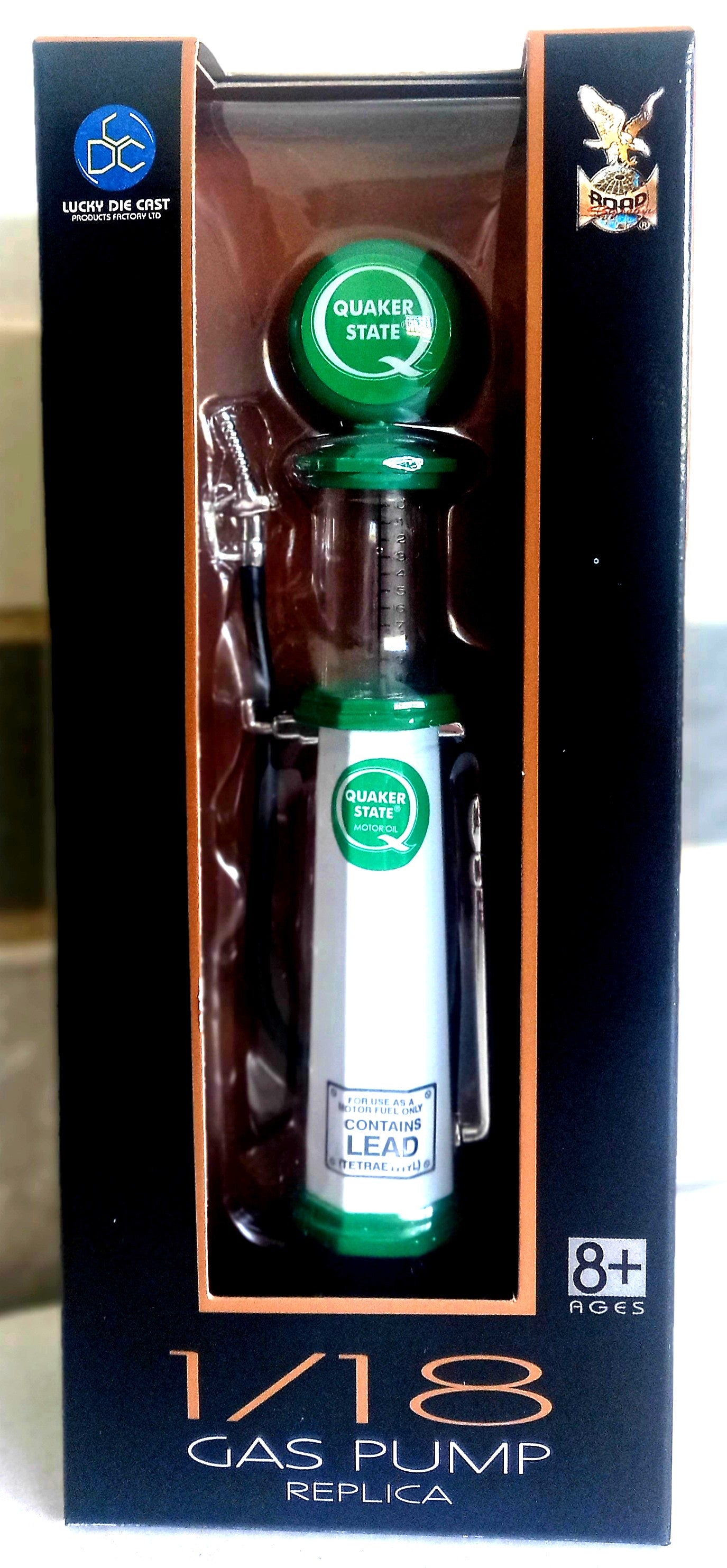 Quaker State Gas Pump (Round) - 1/18 Scale Yat Ming YAT98802