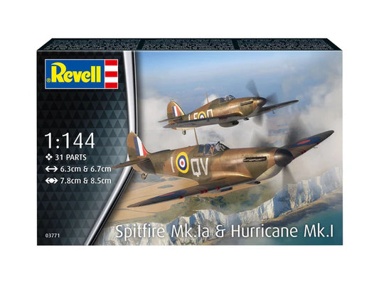 Starter Kit Spitfire Mk.1a & HurricaneMk.1 - 1/144 Scale - Revell - REV73771