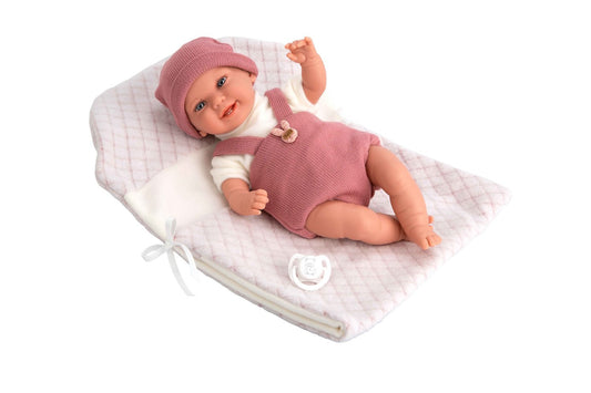 Arias Elegance Babyto Weighted Reborn Soft Body Doll includes Dummy and Blanket - 35cm (Pink) Arias 60899