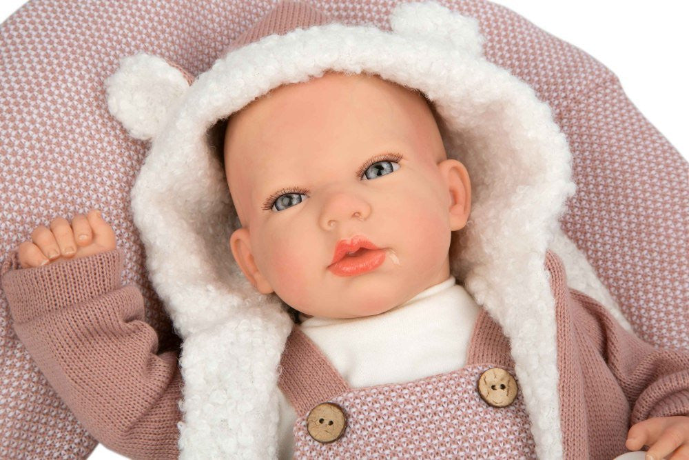 Arias Reborn Gadea Handmade Weighted Soft Body Doll includes Dummy and Blanket and Holder – 40cm Arias 98164