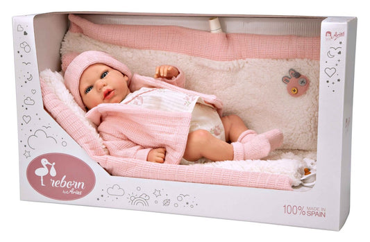 Arias Reborn Marta Handmade Weighted Soft Body Doll includes Dummy and Blanket and Holder – 40cm Arias 98165
