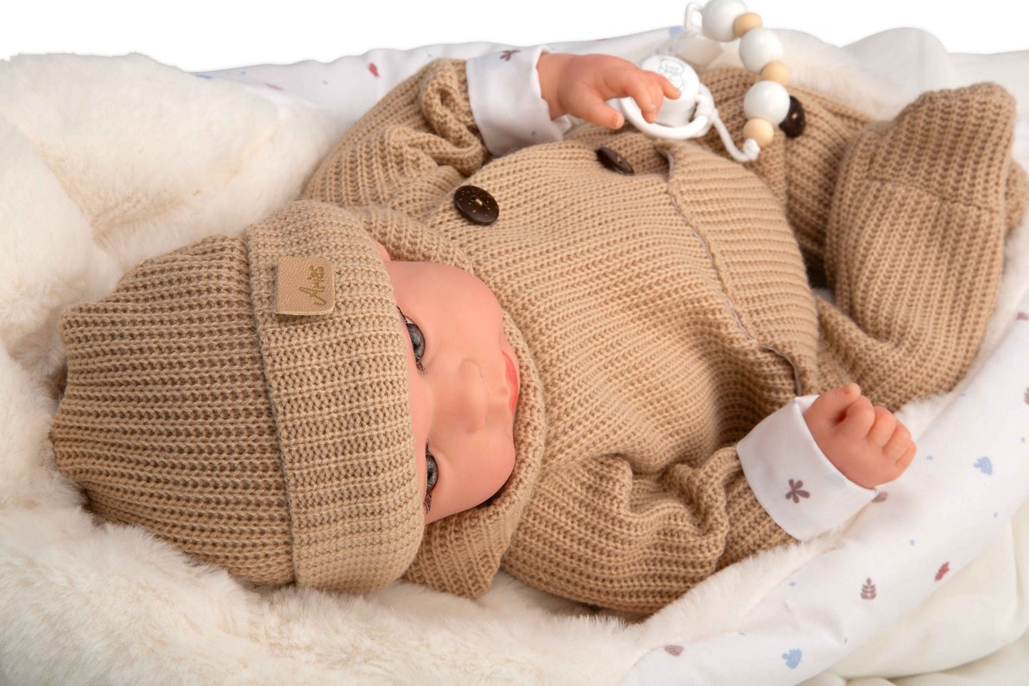 Arias Reborn Olona Handmade Weighted Soft Body Doll includes Dummy and Blanket and Holder - 40cm Arias 98182