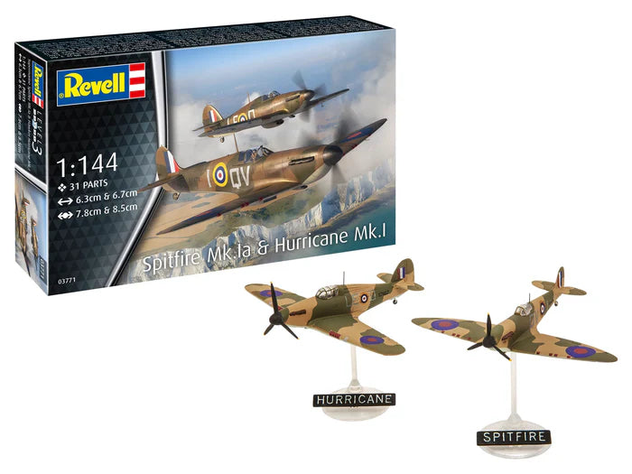 Starter Kit Spitfire Mk.1a & HurricaneMk.1 - 1/144 Scale - Revell - REV73771