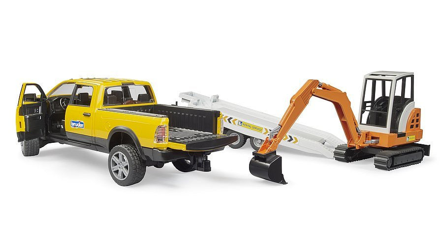RAM Rental Service with Mini Excavator Bruder Toys BRU02546