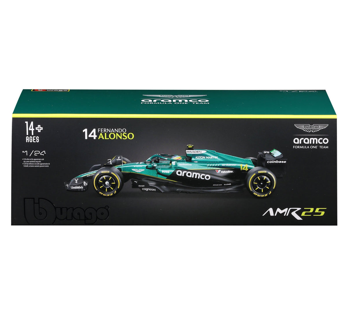 Aston Martin F1 AMR25 2025 Alonso - 1/24 Scale - Bburago - BUR18-28070A