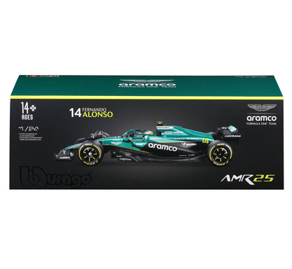 Aston Martin F1 AMR25 2025 Alonso - 1/24 Scale - Bburago - BUR18-28070A