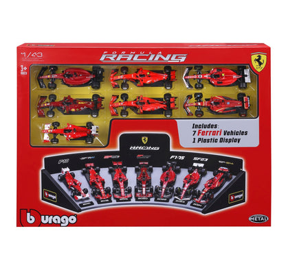 Ferrari F1 Deluxe Gift Box (7 Cars+ Stand) 2026 - 1/43 Scale - Bburago - BUR18-36864-25