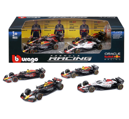 Red Bull F1 World Champion Set (4 Cars) - 1/43 Scale - Bburago - BUR18-38092-25