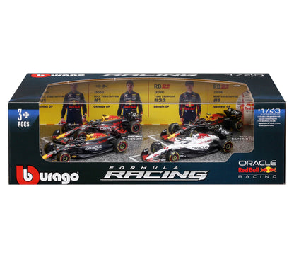 Red Bull F1 World Champion Set (4 Cars) - 1/43 Scale - Bburago - BUR18-38092-25