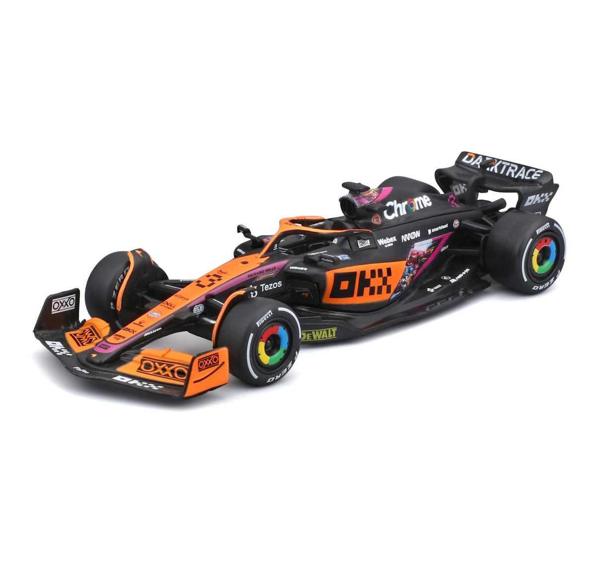 McLaren F1 Deluxe Gift Box (7 Cars+ Stand ) - 1/43 Scale - Bburago - BUR18-38169-25